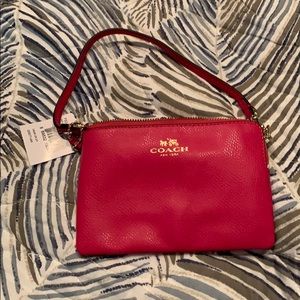 Coach leather wristlet